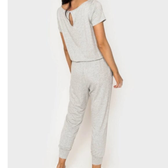 GIBSON LOOK GREY JERSEY JUMPSUIT SIZE S - Picture 2 of 6